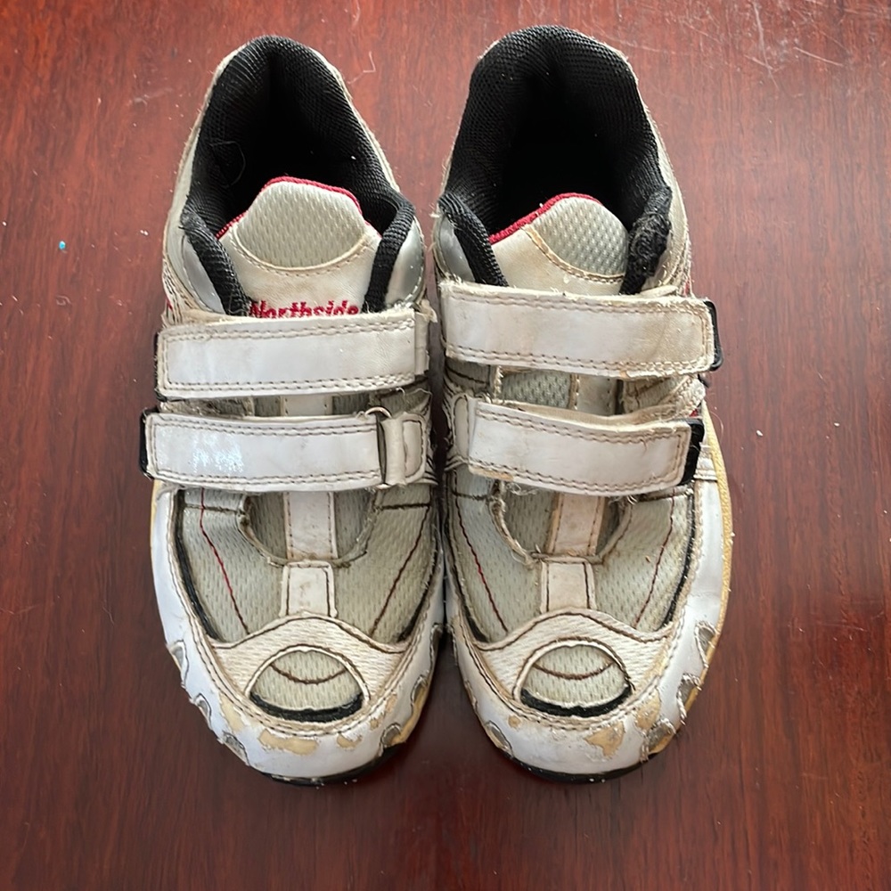 Northside athletic shoes sneakers white leather comfortable boys Size 1